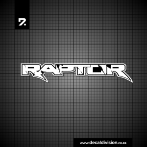Ford Raptor Lettering Sticker - Distressed